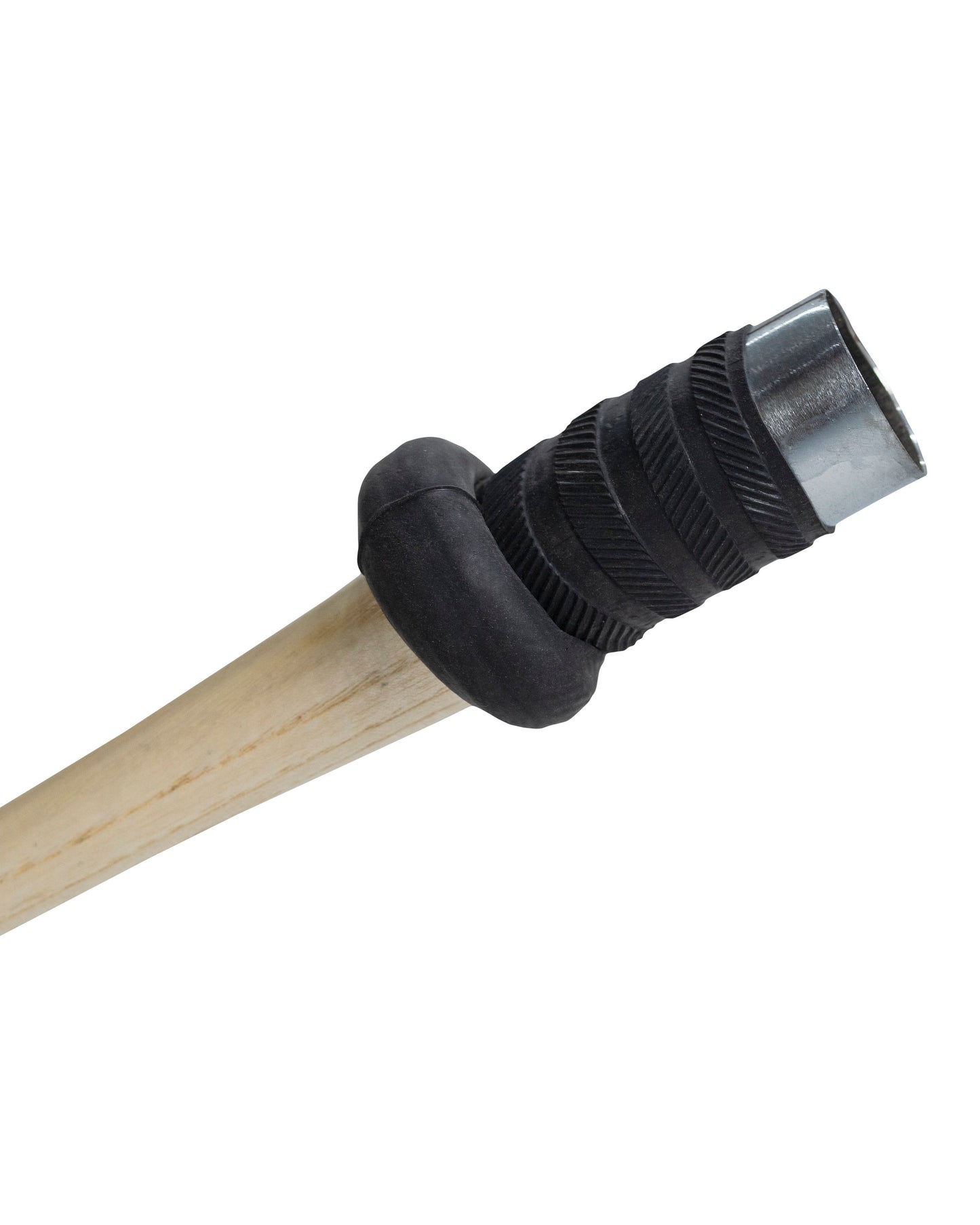Cricnix cricket bat grip cone featuring a sturdy wooden handle and durable metal ferrule, displayed on a white background.