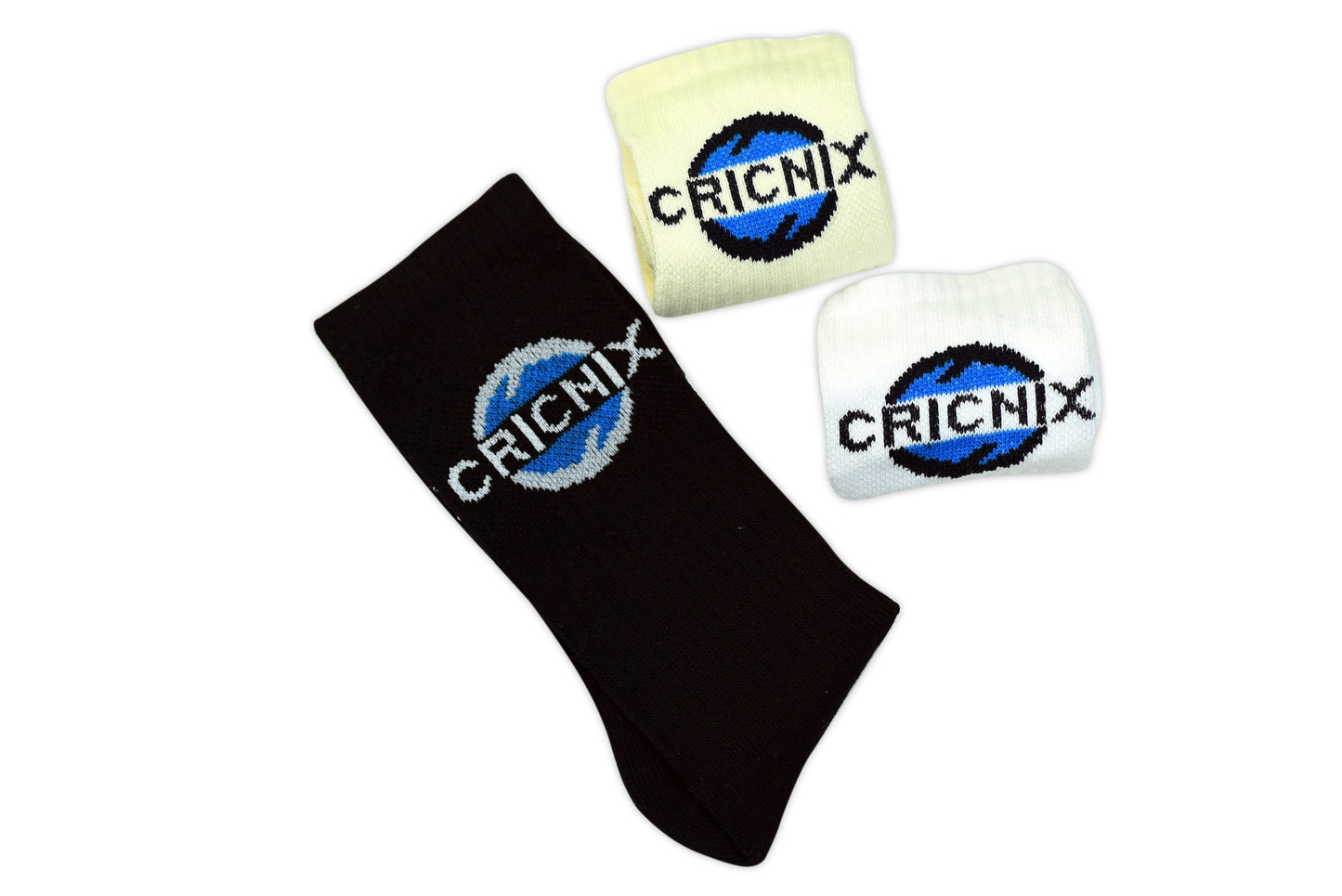 Cricnix Classic Cricket Socks For Men | Calf High Socks | Cricket Socks | Football Socks | Running Socks | Cricket Lover Gifts | Sports Socks 3 Pair (White, Black, Off White) 2 Sizes (Adult/Youth)