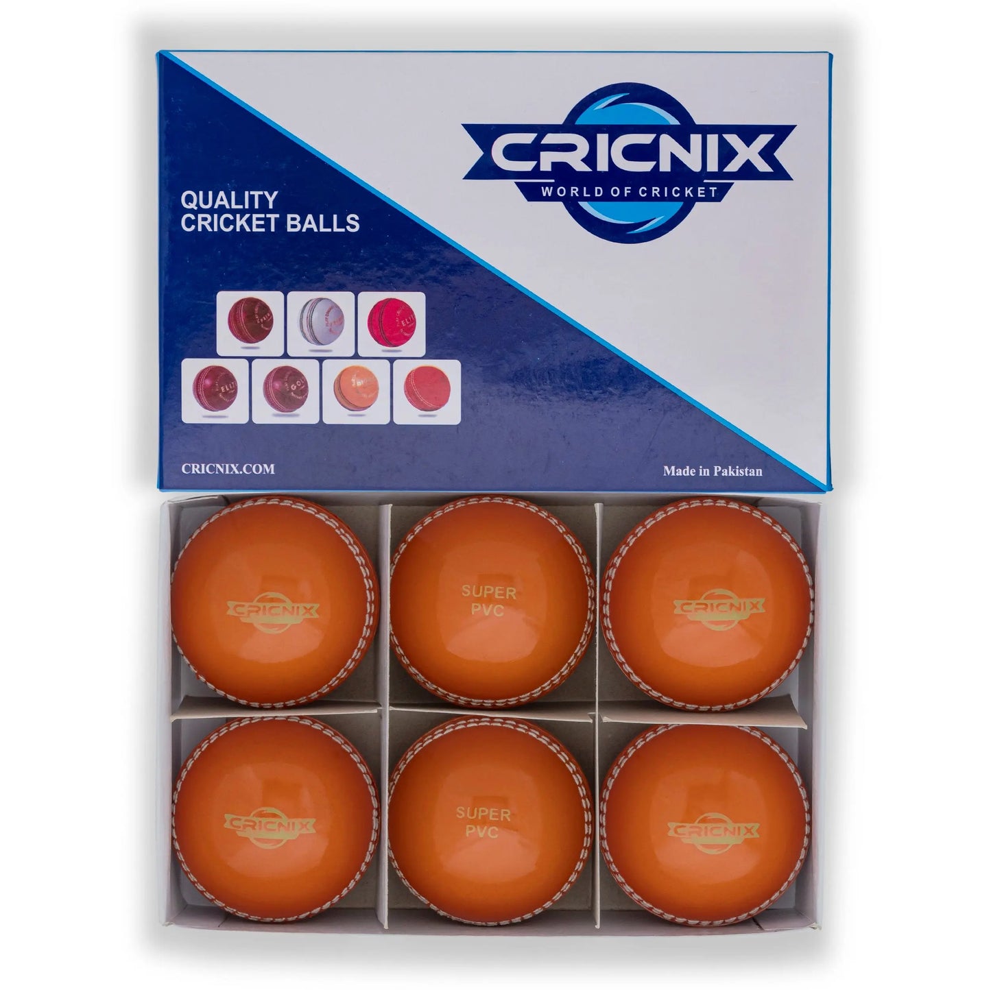 Cricnix Cricket Orange Ball Super PVC 80g (1-Pack/3-Pack/6-Pack) for Backyard and Kids Cricnix