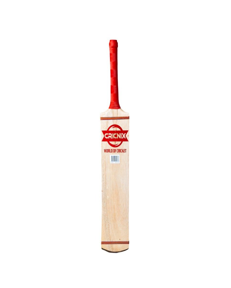 Cricnix Classic Tape Ball Cricket Bat Coconut Willow (Red)