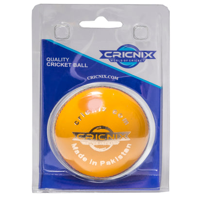 Cricnix Cricket Ball Bionic Indoor Leather Yellow Balls 110g (1-Pack/3-Pack/6-Pack) for Seniors or Juniors
