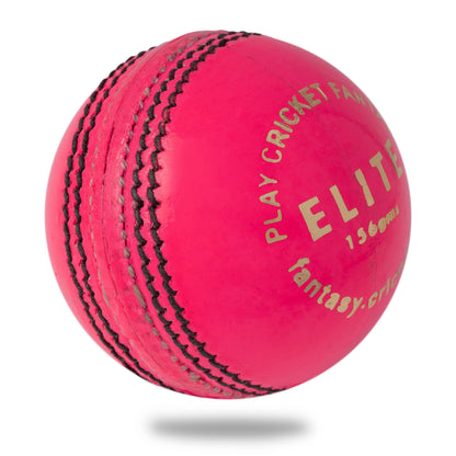 Cricnix Leather ball with black thread detailing the model 'ELITE' and the weight '156 grams'.