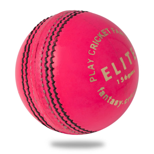 Cricnix Leather ball with black thread detailing the model 'ELITE' and the weight '156 grams'.