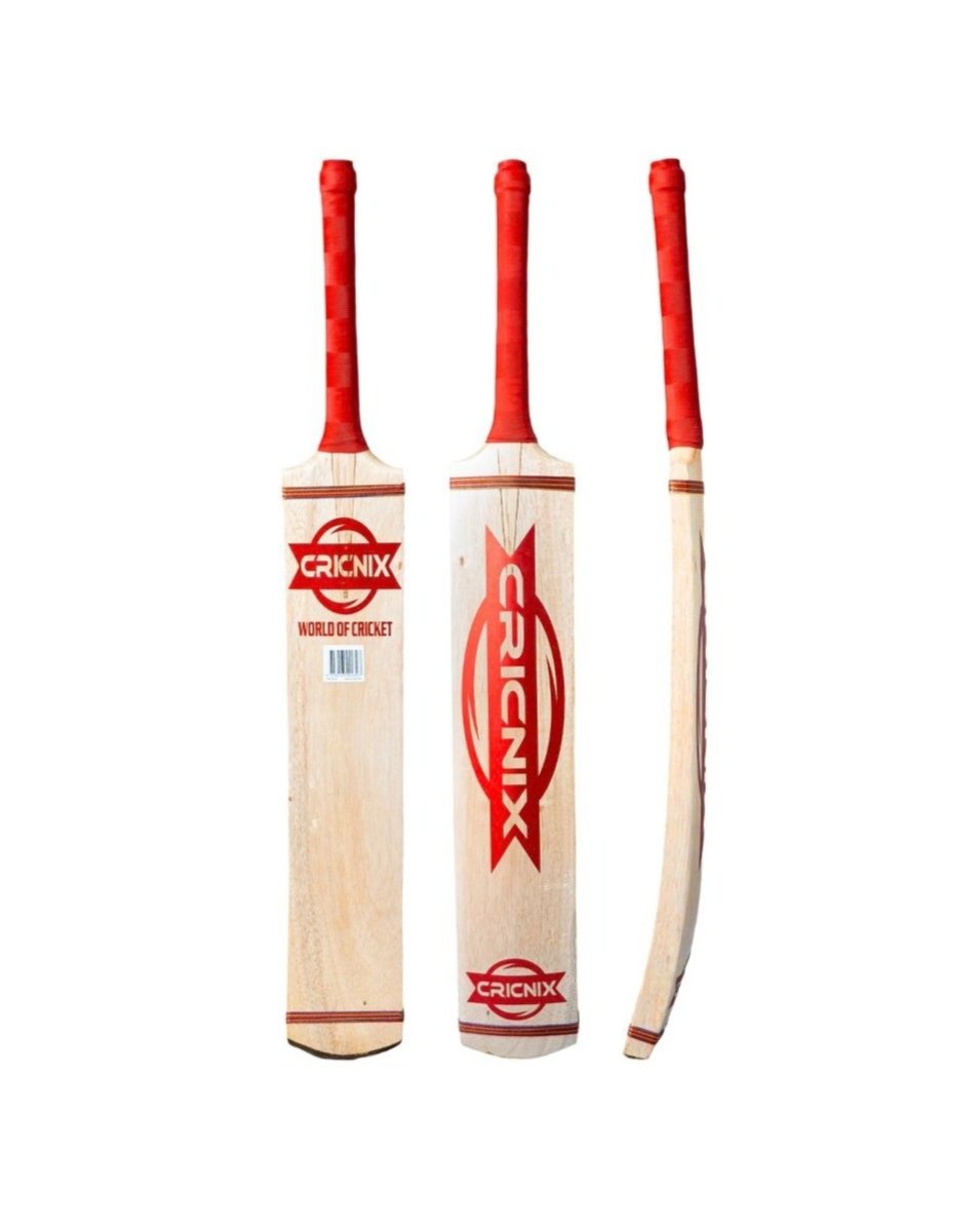 Cricnix Classic Tape Ball Cricket Bat Coconut Willow (Red)