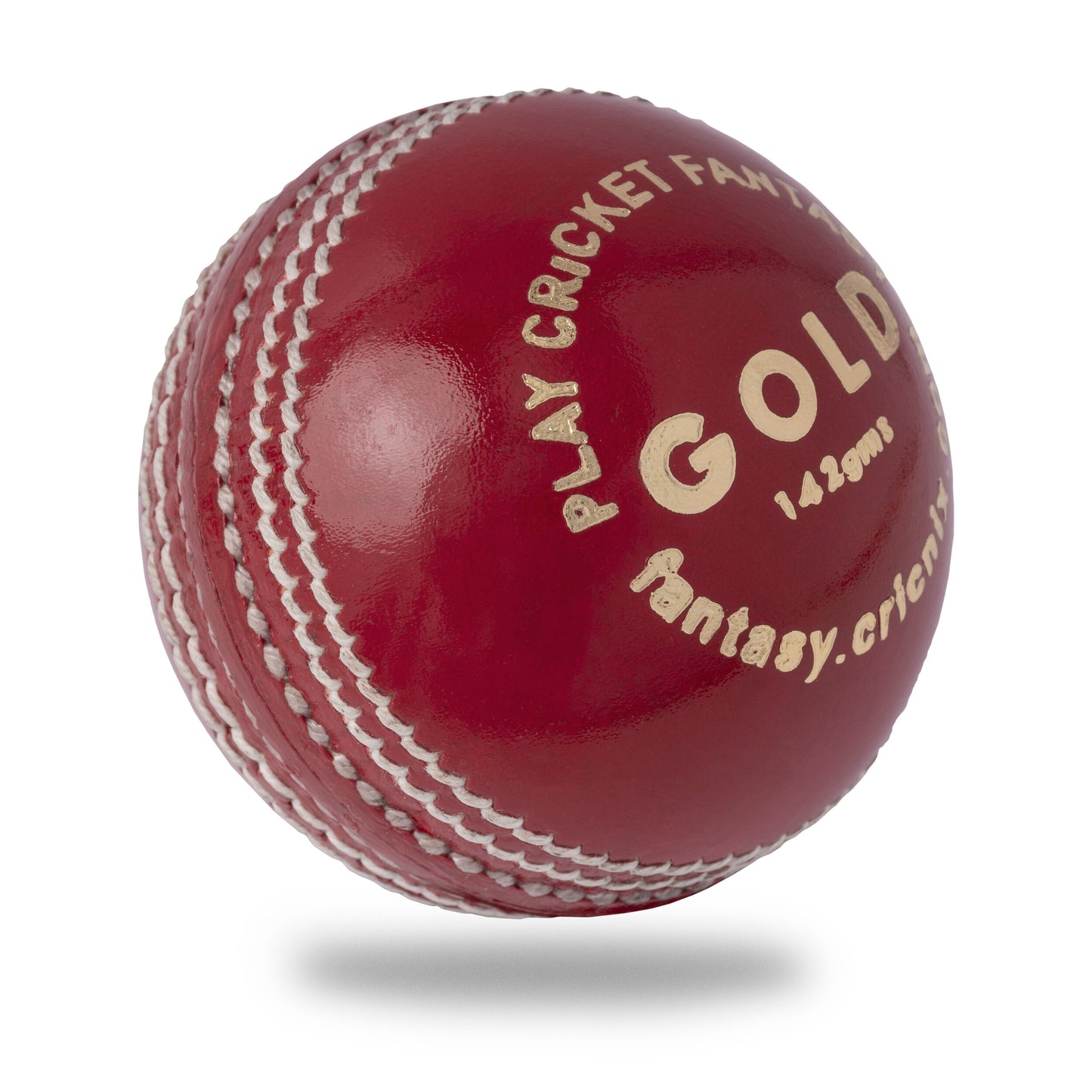 Cricnix Gold Leather Red Cricket Ball - 142 g