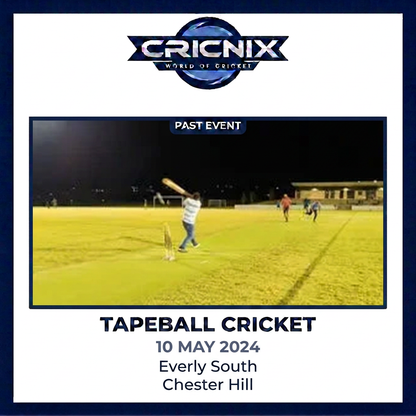 Cricnix past event: Tapeball Cricket, 10 May 2024, Everly South, Chester Hill.