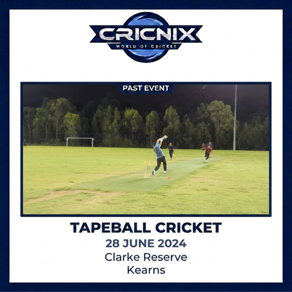Cricnix past event: Tapeball Cricket, 28 June 2024, Clarke Reserve, Kearns.