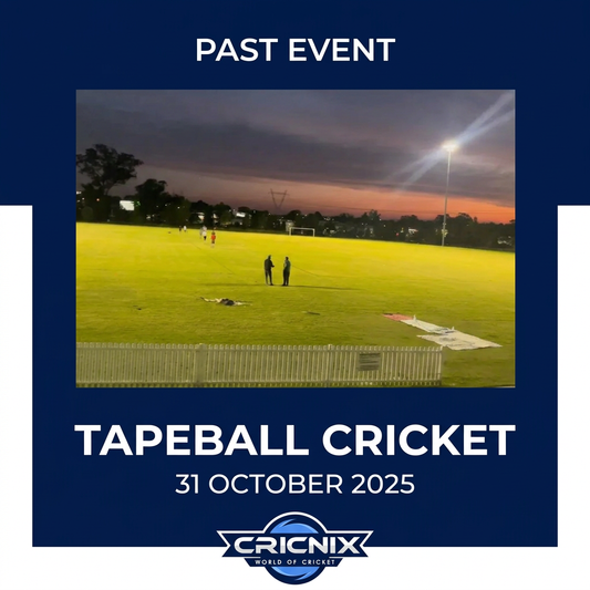Cricnix past event: Tapeball Cricket, 31 October 2025.