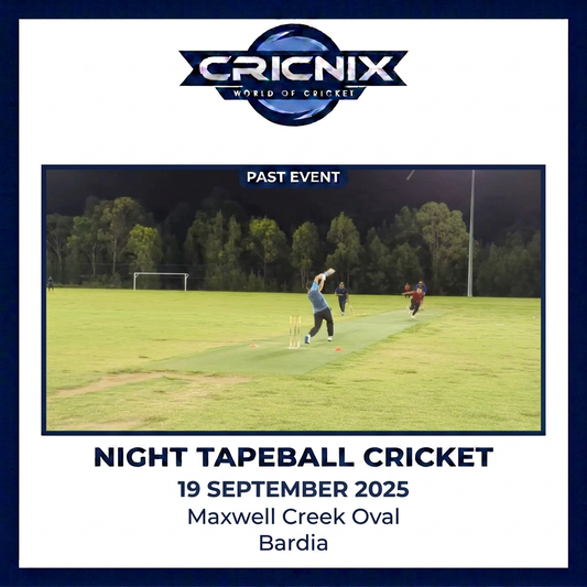 Cricnix past event: Night Tapeball Cricket, 19 September 2025, Maxwell Creek Oval, Bardia.