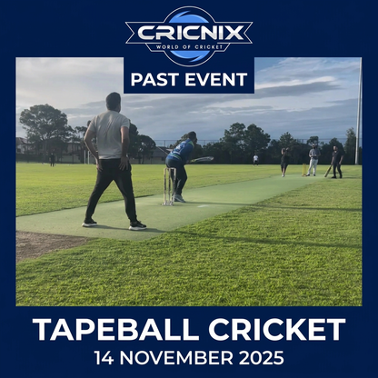 Cricnix past event: Tapeball Cricket, 14 November 2025.