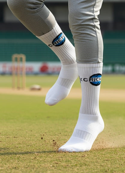 Cricnix Classic Cricket Socks For Men 3 Pairs (Black, Off White, White)